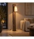 Piantana Cocoon ottone bianco H200 in teak riciclato