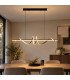 Lampadario Alken nero 100x18 con LED integrato e profilo ondulato - Nero - vista ambientata alternativa