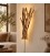 Lampada da parete Ace naturale H78 in teak riciclato