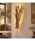 Lampada da parete Ace naturale H78 in teak riciclato
