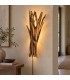 Lampada da parete Ace naturale H78 in teak riciclato