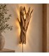 Lampada da parete Ace naturale H78 in teak riciclato