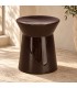 Tavolino decorativo Baraki marrone h45 in ceramica smaltata