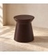 Tavolino decorativo Baraki marrone h45 in ceramica smaltata