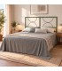 Testata letto matrimoniale in ferro Koris - Verde Bottiglia - copertina della finitura