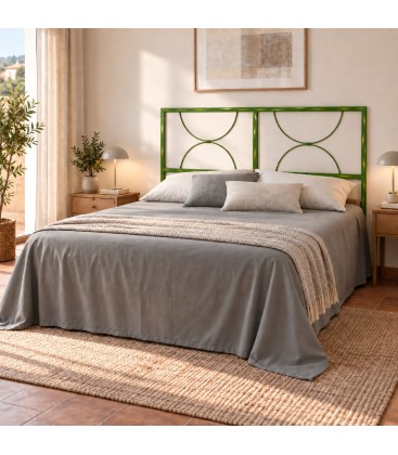 Testata letto matrimoniale in ferro Koris - Verde - copertina della finitura