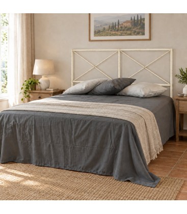 Testata letto matrimoniale in ferro Focus - Avorio anticato - copertina della finitura