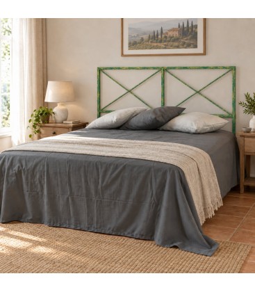 Testata letto matrimoniale in ferro Focus - Verde Bottiglia - copertina della finitura