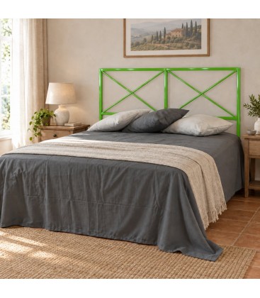 Testata letto matrimoniale in ferro Focus - Verde - copertina della finitura