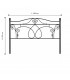 Testata letto matrimoniale in ferro battuto Ester - Nero opaco - dimensioni L 168 × H 125 cm