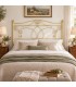 Testata letto matrimoniale in ferro battuto Ester - Oro - copertina della finitura
