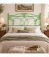 Testata letto matrimoniale in ferro battuto Ester - Verde - copertina della finitura