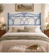 Testata letto matrimoniale in ferro battuto Ester - Blu - copertina della finitura