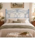 Testata letto matrimoniale in ferro battuto Ester - Azzurro - copertina della finitura