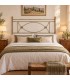 Testata letto matrimoniale in ferro battuto Rossana - Ferro anticato - copertina ambientata