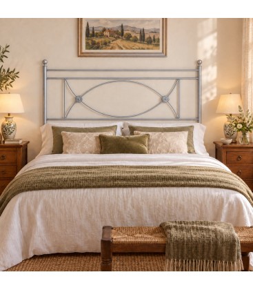Testata letto matrimoniale in ferro battuto Rossana - Alluminio - copertina della finitura
