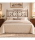 Testata letto matrimoniale in ferro battuto Foglie - Oro ducato - copertina della finitura