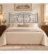 Testata letto matrimoniale in ferro battuto Foglie - Grigio Finestra - copertina della finitura