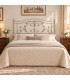 Testata letto matrimoniale in ferro battuto Foglie - Tortora - Shabby Chic - copertina della finitura