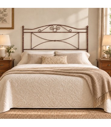Testata letto matrimoniale in ferro battuto Katya - Oro ducato - copertina della finitura