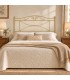 Testata letto matrimoniale in ferro battuto Katya - Oro - copertina della finitura