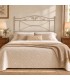 Testata letto matrimoniale in ferro battuto Katya - Tortora - Shabby Chic - copertina della finitura