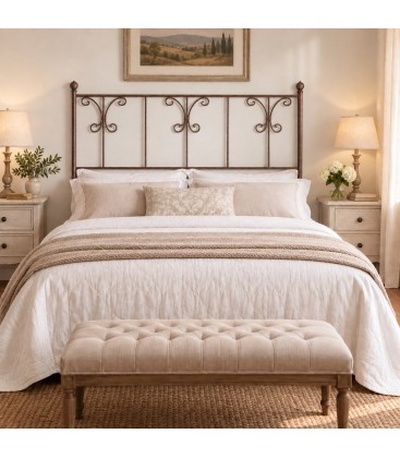Testata letto matrimoniale in ferro battuto Elena - Oro ducato - copertina della finitura