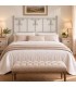 Testata letto matrimoniale in ferro battuto Elena - Grigio Seta - copertina della finitura