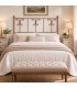 Testata letto matrimoniale in ferro battuto Elena - Arancio Rame - copertina della finitura