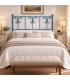 Testata letto matrimoniale in ferro battuto Elena - Blu - copertina della finitura