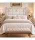 Testata letto matrimoniale in ferro battuto Elena - Rosa - Shabby Chic - copertina della finitura