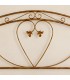 Testata letto matrimoniale in ferro battuto Cuore - Oro ducato - dettaglio del ferro