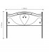Testata letto matrimoniale in ferro battuto Cuore - Nero opaco - dimensioni L 168 × H 125 cm