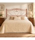 Testata letto matrimoniale in ferro battuto Cuore - Arancio Rame - copertina della finitura