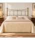 Testata letto matrimoniale in ferro battuto Erika - Bronzo - copertina ambientata