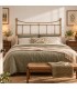 Testata letto matrimoniale in ferro battuto Erika - Bronzo - seconda ambientazione