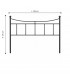Testata letto matrimoniale in ferro battuto Erika - Nero opaco - dimensioni L 168 × H 125 cm
