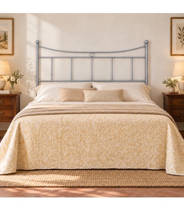 Testata letto matrimoniale in ferro battuto Erika - Alluminio - copertina della finitura