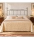Testata letto matrimoniale in ferro battuto Erika - Grigio Seta - copertina della finitura