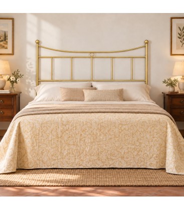 Testata letto matrimoniale in ferro battuto Erika - Oro - copertina della finitura