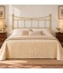 Testata letto matrimoniale in ferro battuto Erika - Oro - copertina della finitura