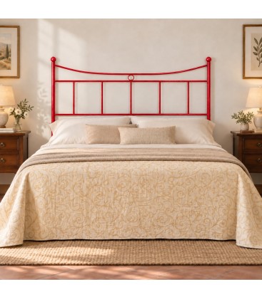 Testata letto matrimoniale in ferro battuto Erika - Rosso - copertina della finitura