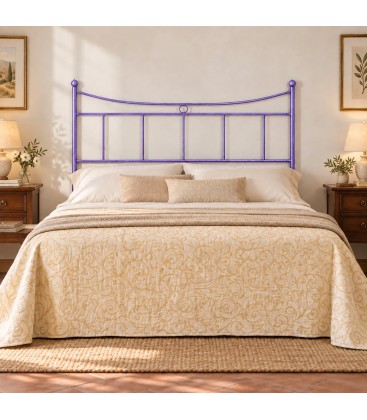 Testata letto matrimoniale in ferro battuto Erika - Glicine - copertina della finitura