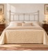 Testata letto matrimoniale in ferro battuto Erika - Tortora - Shabby Chic - copertina della finitura