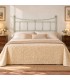 Testata letto matrimoniale in ferro battuto Erika - Verde - Shabby Chic - copertina della finitura