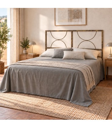 Testata letto francese in ferro Koris - Bronzo anticato - copertina della finitura