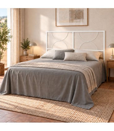 Testata letto francese in ferro Koris - Bianco opaco - copertina della finitura