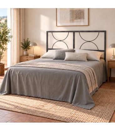 Testata letto francese in ferro Koris - Nero opaco - copertina della finitura