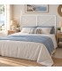 Testata letto francese in ferro Focus - Bianco opaco - seconda ambientazione