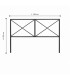 Testata letto francese in ferro Focus - Nero opaco - dimensioni L 148 × H 125 cm